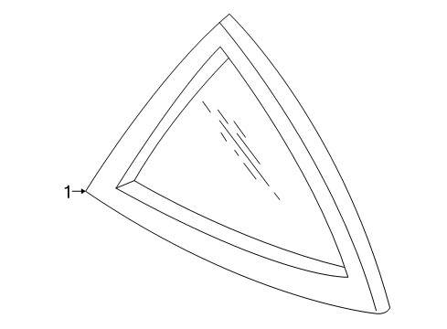 2007 Pontiac G5 Quarter Panel - Glass & Hardware Diagram