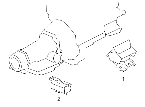 2012 Chevy Silverado 1500 Engine & Trans Mounting Diagram 1 - Thumbnail