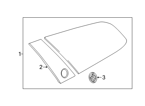 2016 Buick Enclave Window Assembly, Body Side Diagram for 22983371