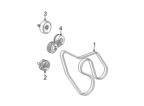 2005 GMC Savana 2500 Belts & Pulleys, Cooling Diagram 1 - Thumbnail