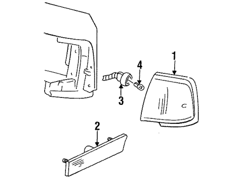 1995 Oldsmobile Cutlass Ciera Side Marker Lamps Diagram