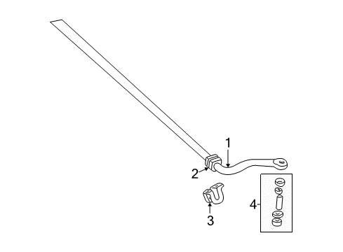 1995 Chevy K1500 Stabilizer Bar & Components - Front Diagram 2 - Thumbnail