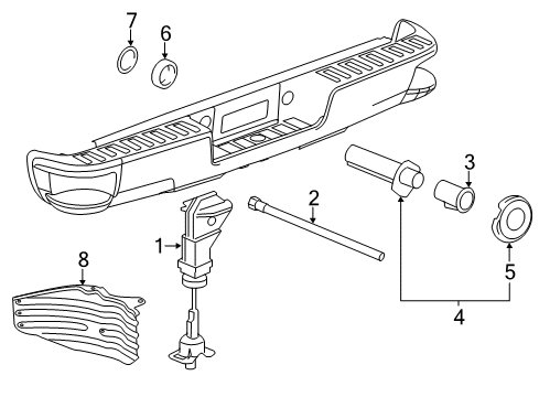 2015 Chevy Silverado 2500 HD Spare Tire Carrier Diagram 1 - Thumbnail