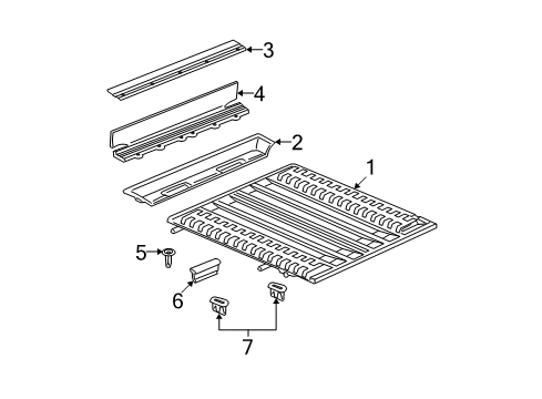 2007 Chevy Avalanche Interior Trim - Rear Body Diagram