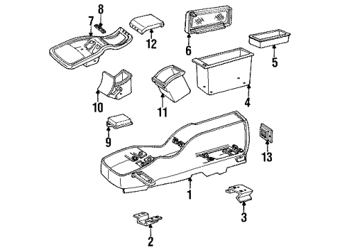 1994 Oldsmobile Bravada COMPARTMENT, Seat Separator Console Diagram for 15954848