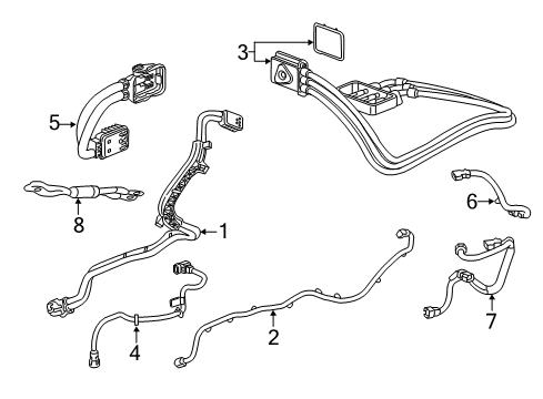 2014 Chevy Spark EV Cable Assembly, Battery Positive & Negative (300 V) Diagram for 95106950