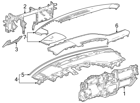 2024 Chevy Silverado 3500 HD Cluster & Switches, Instrument Panel Diagram 4 - Thumbnail