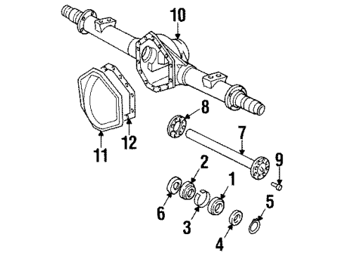 1989 Chevy K3500 Axle Housing - Rear Diagram