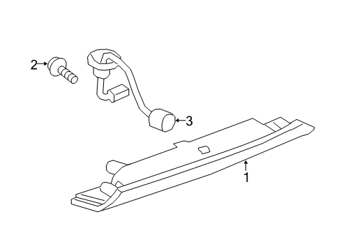 2018 Buick Regal TourX Lamp Assembly, High Mount Stop Diagram for 39078391