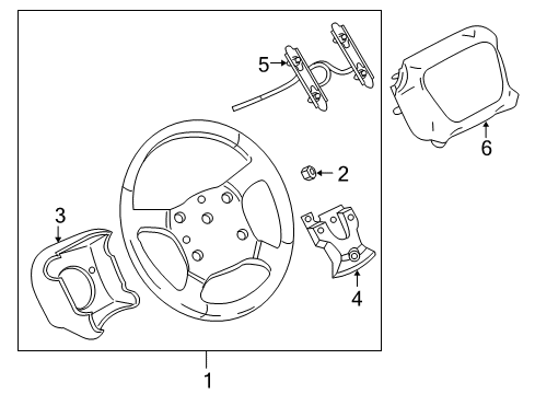 2002 Chevy Silverado 3500 Steering Column & Wheel, Shroud, Switches & Levers Diagram 3 - Thumbnail