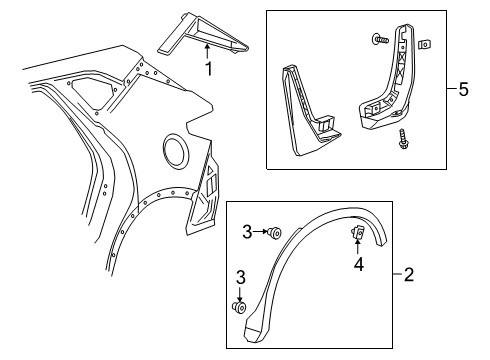 2022 Chevy Blazer Exterior Trim - Quarter Panel Diagram