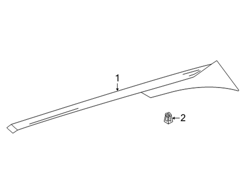 2018 Buick Enclave Applique Assembly, Q/Pnl Upr Diagram for 84631400