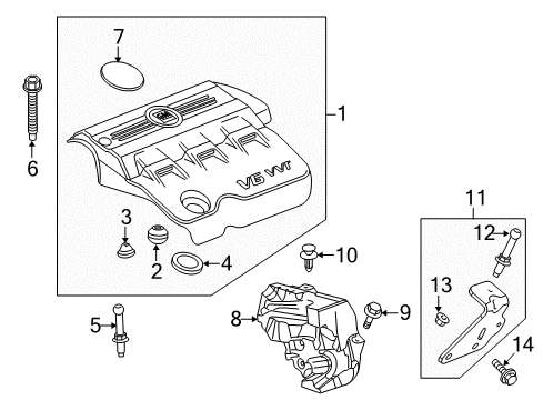 2013 GMC Terrain Bolt/Screw,Asst Handle Bracket *Std Hdlnr Diagram for 11561786