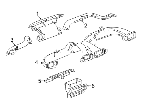 2020 Buick Envision Duct, I/P Ctr Air Otlt Diagram for 84797729