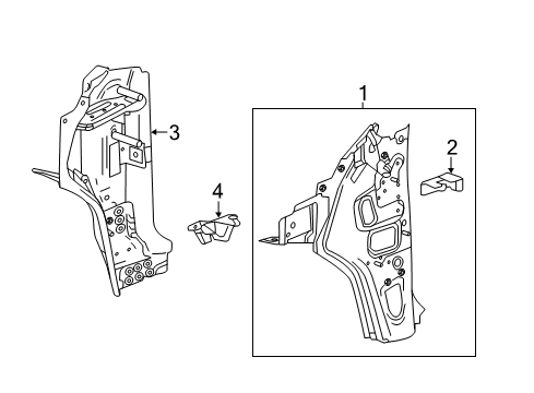 2021 Cadillac XT5 Hinge Pillar Diagram