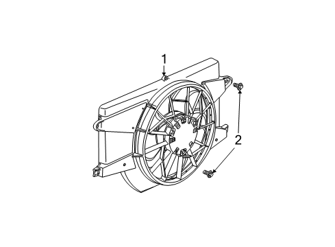 2006 Saturn Vue Shroud Asm,Engine Coolant Fan Diagram for 22722065