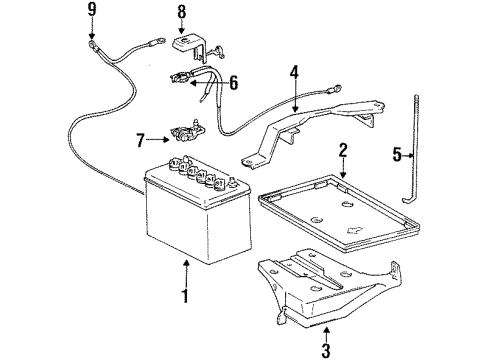 1998 Chevy Prizm CABLE Diagram for 15315343