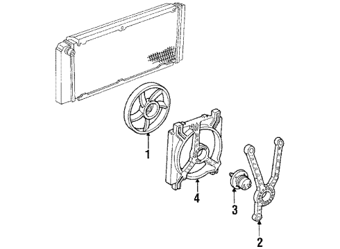 1986 Buick LeSabre Radiator & Cooling Fan Diagram 3 - Thumbnail