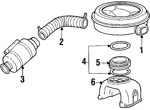 1985 Cadillac Fleetwood Air Inlet Diagram 1 - Thumbnail