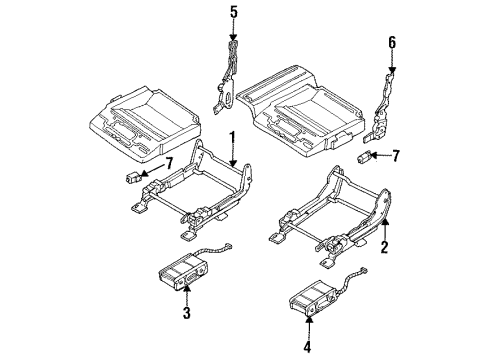 1995 Cadillac Fleetwood Motor, Head Restraint Adjust Diagram for 12395279