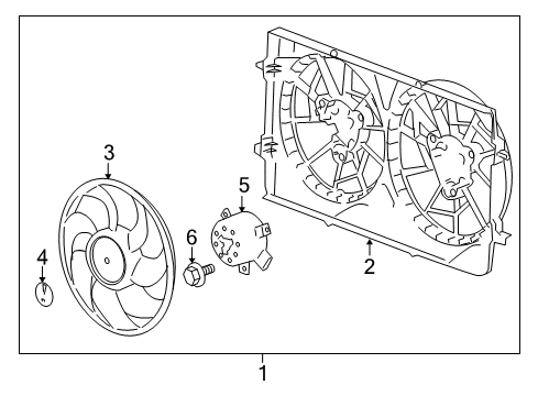 2008 Chevy Cobalt Cooling System, Radiator, Water Pump, Cooling Fan Diagram 4 - Thumbnail