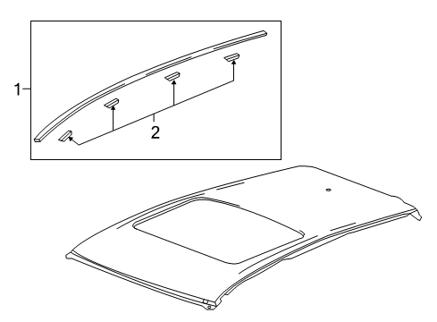 2019 Chevy Spark Exterior Trim - Roof Diagram 1 - Thumbnail