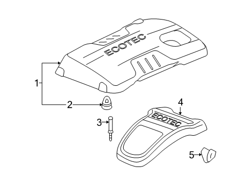 2009 Saturn Vue Engine Appearance Cover Diagram 2 - Thumbnail