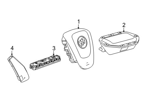 2016 Buick Cascada Air Bag Components Diagram