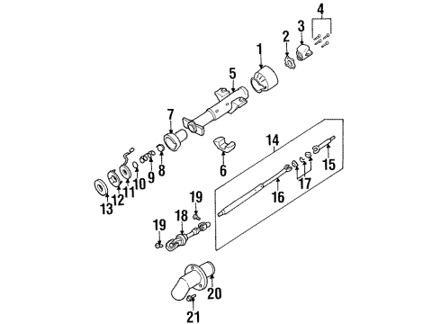 1995 Chevy Lumina Steering Shaft & Internal Components Diagram 2 - Thumbnail