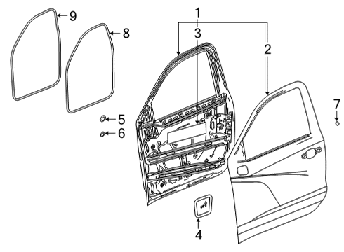 2020 Chevy Silverado 3500 HD Door & Components Diagram 2 - Thumbnail