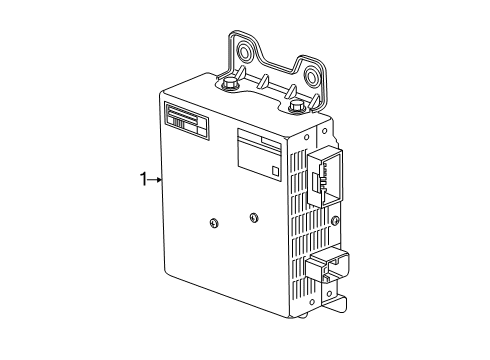 2022 Chevy Silverado 1500 LTD MODULE ASM-ACSRY AC & DC PWR CONT (W/BRKT Diagram for 84962936