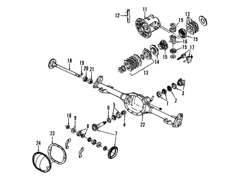 2006 Chevy Colorado Rear Axle, Differential, Propeller Shaft Diagram 1 - Thumbnail