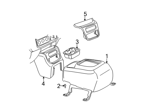 2002 Chevy Silverado 3500 Center Console Diagram 2 - Thumbnail