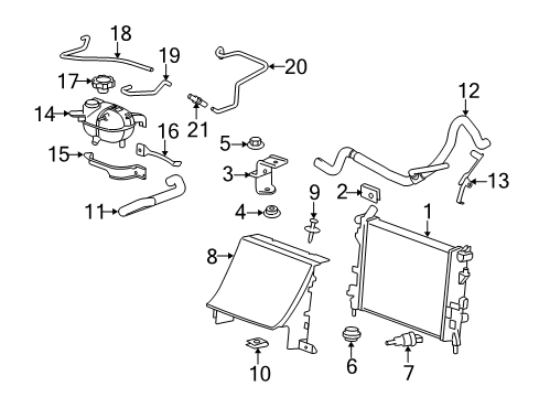 2008 Pontiac Solstice Radiator & Components Diagram 2 - Thumbnail