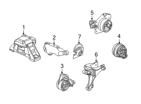 2006 Chevy Cobalt Engine & Trans Mounting Diagram 3 - Thumbnail