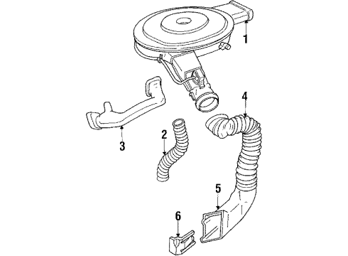 1985 Chevy Citation II Exhaust Components Diagram