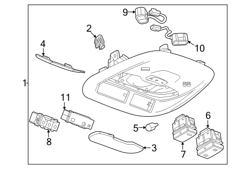 2024 Buick Encore GX Overhead Console Diagram