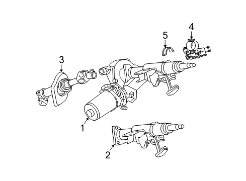 2003 Saturn Ion Steering Column & Wheel, Steering Gear & Linkage Diagram 2 - Thumbnail