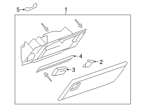 2007 Chevy Silverado 1500 Classic Glove Box Diagram 1 - Thumbnail