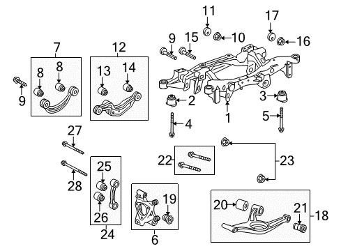 2016 Buick LaCrosse Bushing Assembly, Rear Suspension Lower Control Arm Diagram for 20921465