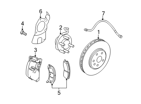 2008 Cadillac STS Front Brakes Diagram 3 - Thumbnail