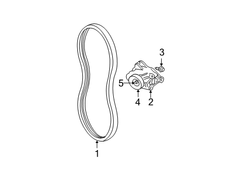 2001 Oldsmobile Alero Belts & Pulleys, Maintenance Diagram 1 - Thumbnail