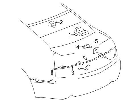 2010 Cadillac CTS Harness Assembly, Back Up Alarm Wiring Diagram for 22751752