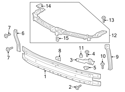 2023 Chevy Blazer Bumper & Components - Front Diagram 4 - Thumbnail