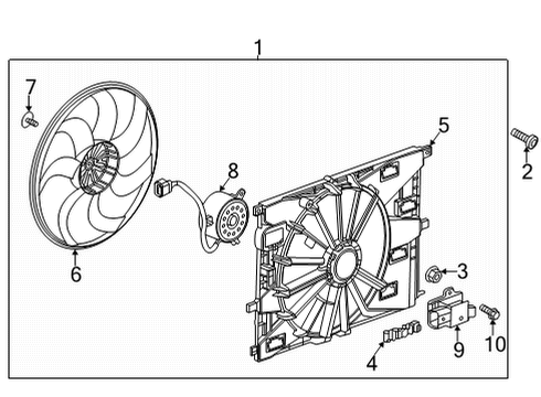 2021 Buick Encore GX Cooling System, Radiator, Water Pump, Cooling Fan Diagram 1 - Thumbnail