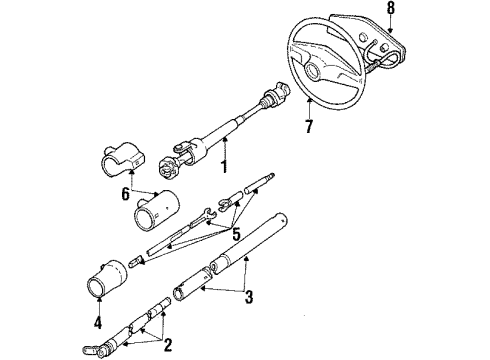 1985 Buick Riviera Steering Column & Wheel Diagram