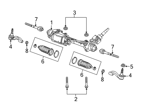 2016 Cadillac CTS Steering Column & Wheel, Steering Gear & Linkage Diagram 3 - Thumbnail