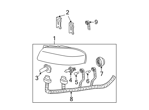 2001 Chevy Monte Carlo Headlamps, Electrical Diagram