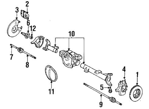 1987 GMC Jimmy Front Brakes Diagram