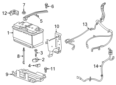 2022 Cadillac XT6 Battery Diagram